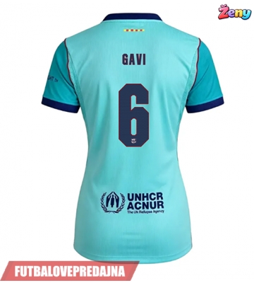 Lacne Ženy Futbalové dres Barcelona Paez Gavi #6 2026-27 Krátky Rukáv - Tretina